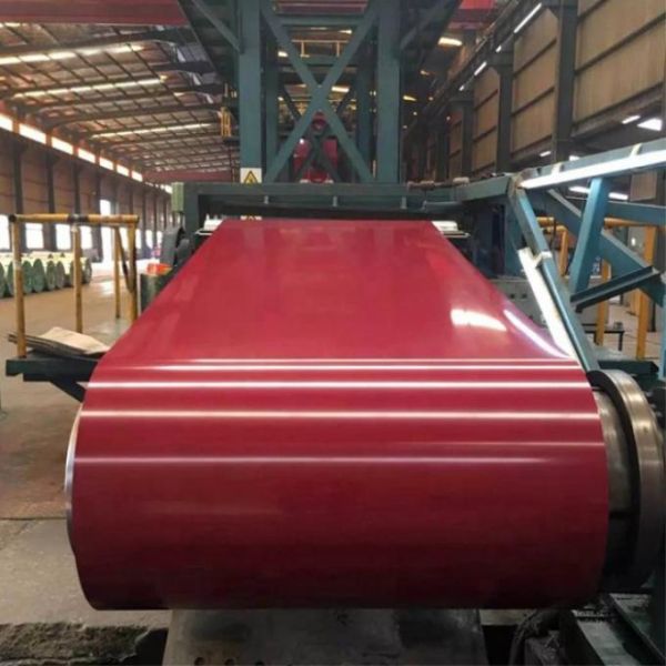 PPGI Steel Coil Prepainted Galvanized Steel Coil Red Colour Coating For Roofing Roll Forming