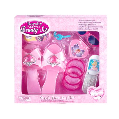 Hot sell beauty set with shoes. mobile phone,mirror,glasses