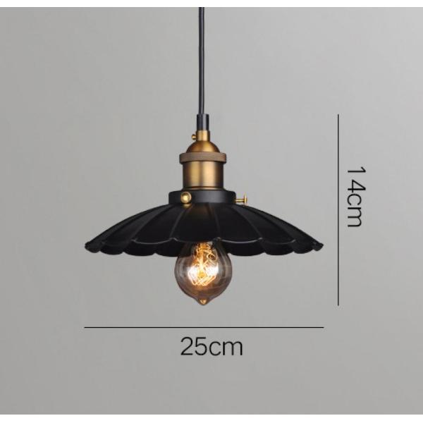 Black Pendant Light with Cord LOFT Creative Metal Umbrella Lamp Industrial plug in chandelier(WH-VP-59)