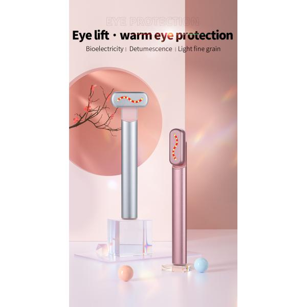 Red Photon Anti-wrinkle Eye Massager Pen Vibration Heating Eye Bags Dark Circles Device