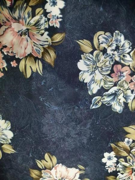 Anti Allergy Dark Blue 80gsm Poly Tricot Fabric For Mattress Cover