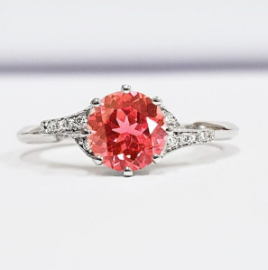 Папарача сапфир сырой драгоценный камень лабораторный оранжевый розовый сапфир драгоценный камень твердость Моха 9