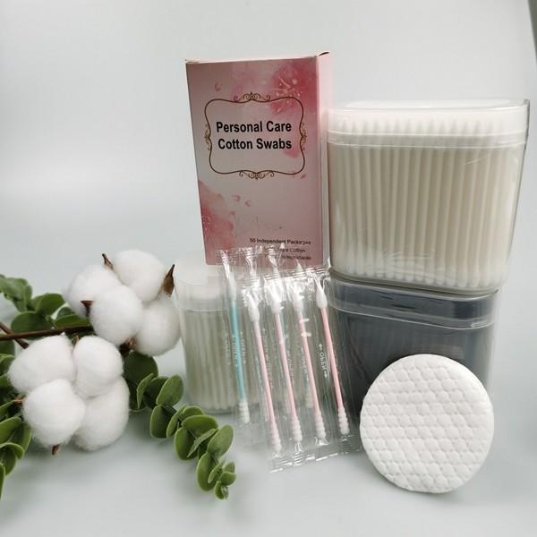 100/500pcs Bulk Makeup Cotton Pads Hypoallergenic Round Non Woven Facial Pads With Travel Bag