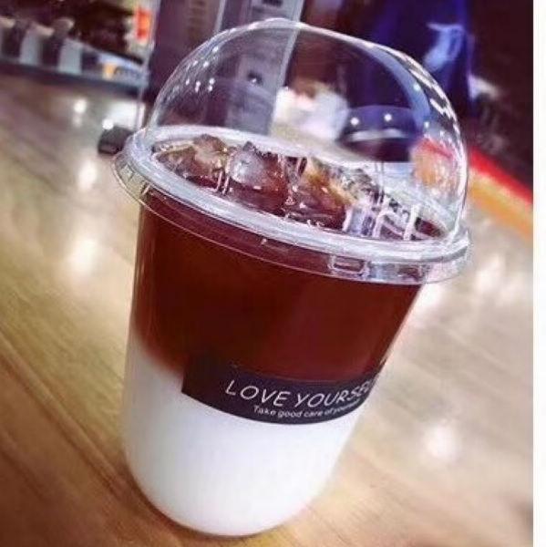 Tampas Compostable para copos do animal de estimação, tampas plásticas do café da abóbada da abóbada 90mm transparentes