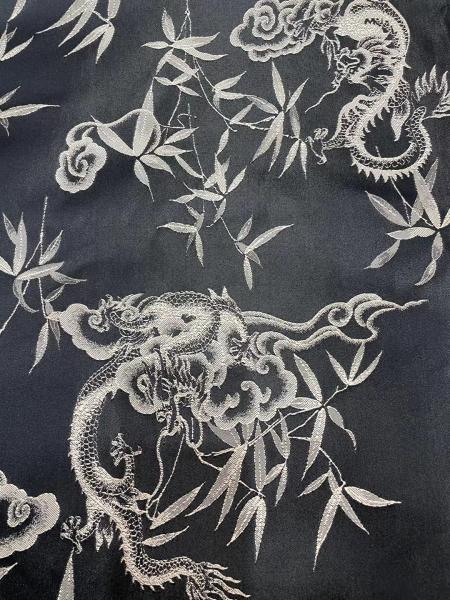 Eco Friendly Textured Viscose Jacquard Bird Flower Jacquard Fabric Breathable For Dress