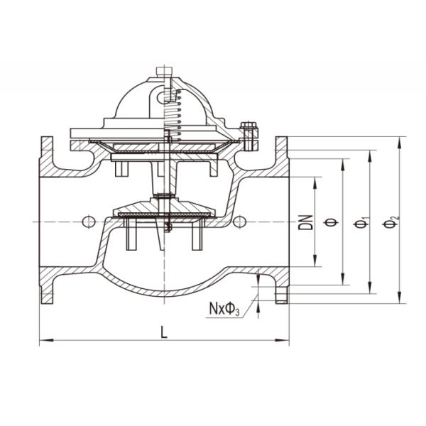 200X Pressure Reducing Water Conservancy Valve Ductile Iron Anti Erosion