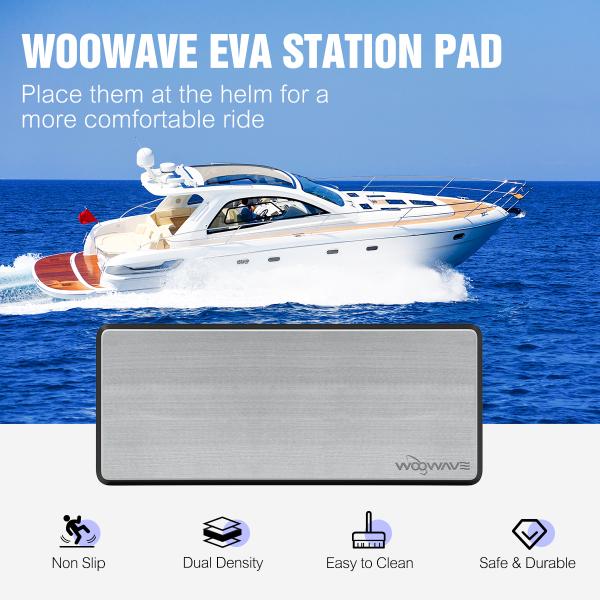 WOOWAVE EVA Boat Flooring Waterproof Station Pad for Customized Brush Grooved Surface