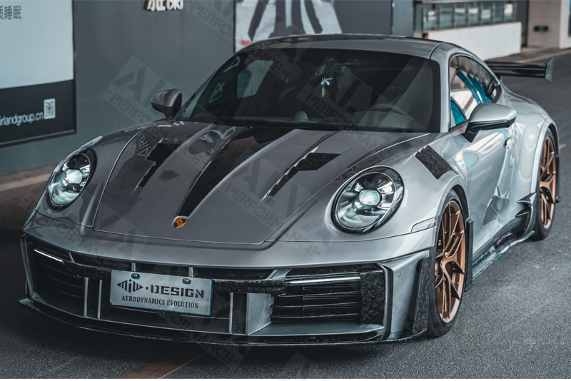 Replacement Front Trunk Lid Dry Carbon Fiber Wide Body Kits ALVA X MiW Design Porsche 911 992 Carrera Components