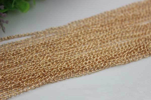 Cheap small 3 mm width iron gold decorative bag accessories metal shoulder chains for handbags