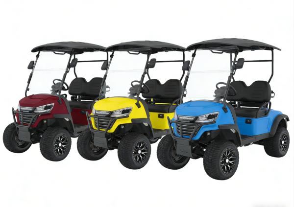 High Ground Clearance 2 Seater Lifted Golf Carts with Fully Optional Parts for Golf Course 48V 150Ah Battety