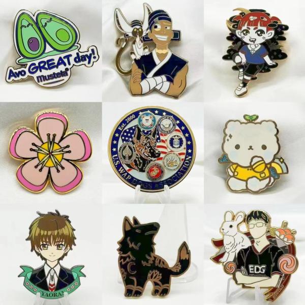 カスタムロゴ メタルハードエナメルバッジ ファッションジャージ 装飾ラペルピン