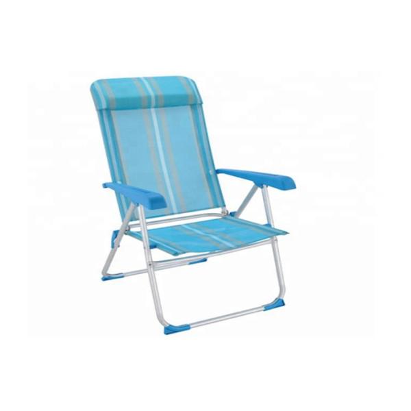 Aluminum Textilene Folding Sand Chairs For Beach Reclining Garden Furniture