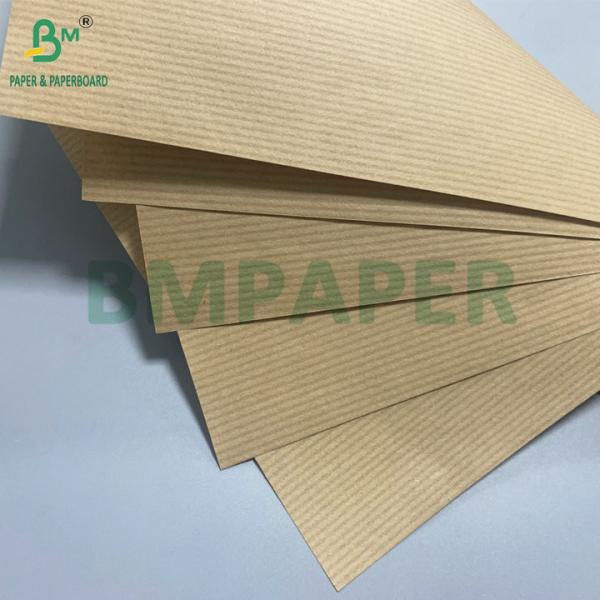 Wood Pulp Striped 60gsm 70gsm Brown Red Kraft Paper For Carton Liner Paper