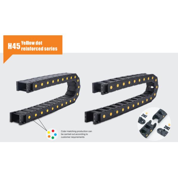 Пластмасса цепи H45X100 PA66 сопротивления DOWE мини защищает линию кудели кабеля кабеля