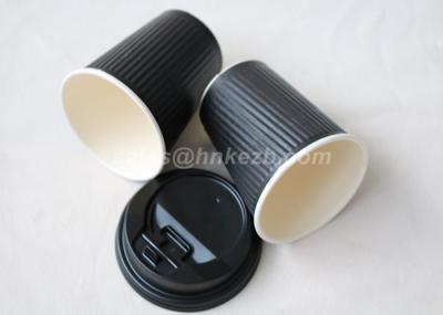 100% Biodegradable PLA Paper Cups / Paper Disposable Cups Black Color