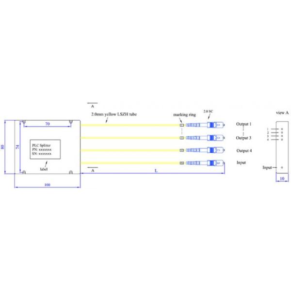 FTTX Systems Fiber Optic Splitter, настраиваемый Fiber PLC Splitter