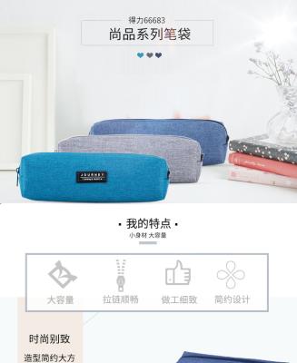 Environmentally Friendly Canvas Pencil Pouch Customized Color Children Use