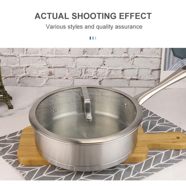 1.65kg Cookware Set Kitchen Pots and Pans Stainless Steel Cook Wear with Glass Cover