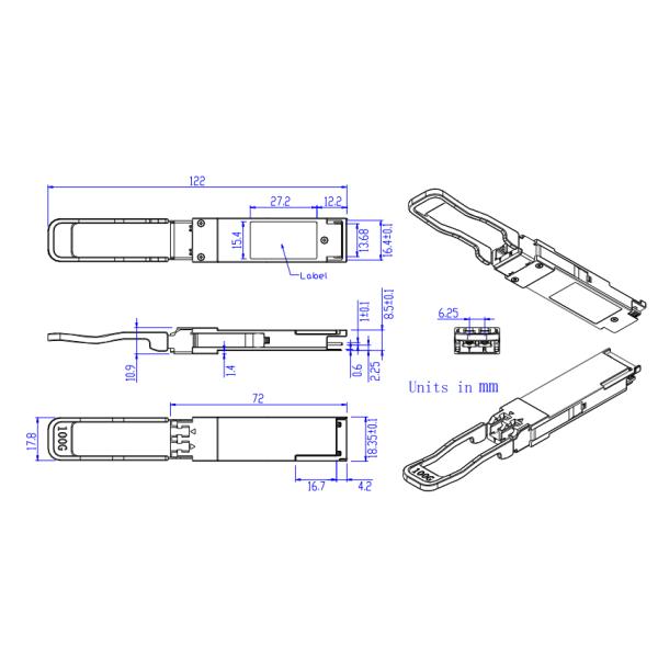 100G ZR4 QSFP28 Optical Transceiver Support Multi Pin Function Hot Pluggable