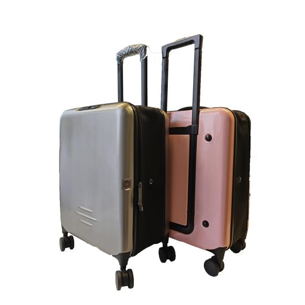 Bagage de cabine unisexe pour voyageurs d'affaires modernes, en PC, ultra-léger et portable, avec roulettes pivotantes