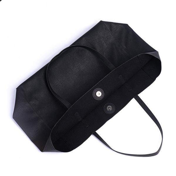 Reusable Women PU Leather Tote Bag 	 L39 x W16 x H30 cm