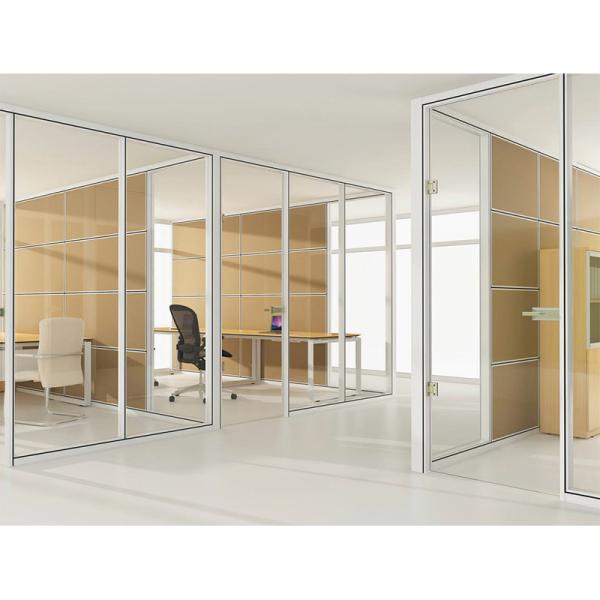 Parement de bureau en verre double trempé à vitrage unique pour le centre de conférence