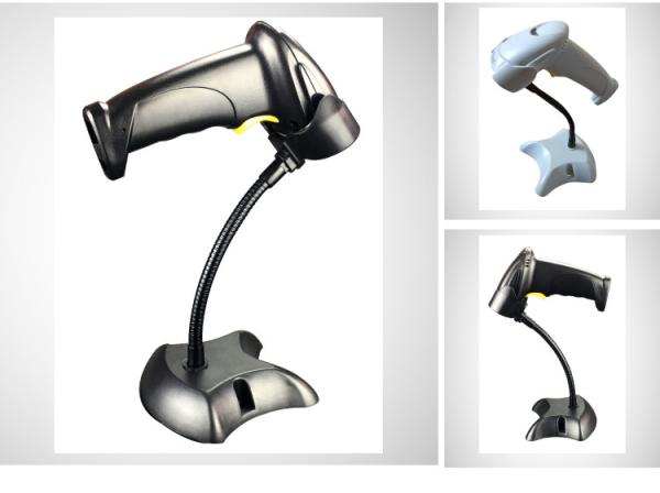 CMOS Scan Element Type 1D Laser Wired Barcode Scanner with Holder Scanning Range 45