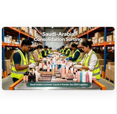 DDP Sea Freight Shipping to Saudi Arabia  for Cosmetic Liquid / Powder