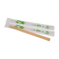 Palillos de bambú disponibles chinos del restaurante con el logotipo de encargo