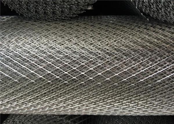 Galvanized Expanded Steel Diamond Mesh , 15 X 30mm Heavy Gauge Expanded Metal