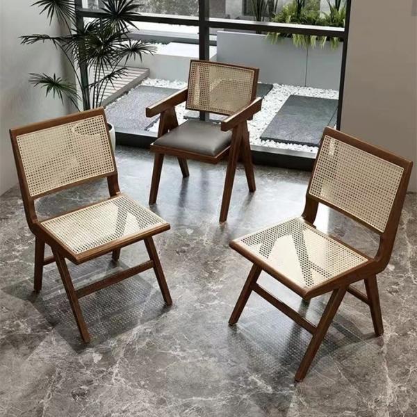 Mobília comercial Ash Solid Wooden Dining Set dos restaurantes da cafetaria do restaurante