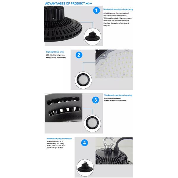 IP65 UFO LED High Bay Lights Die Casting Aluminum 50w 100w 150w 200w