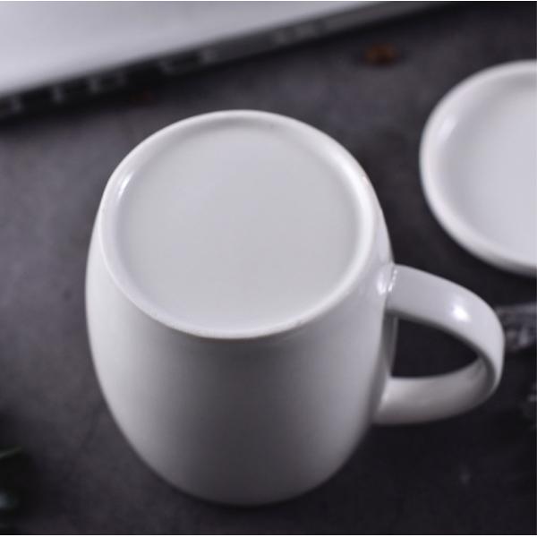 Savall Bright White Coffee Plain Porcelain Mugs 550ml 10.4cm*8.5cm