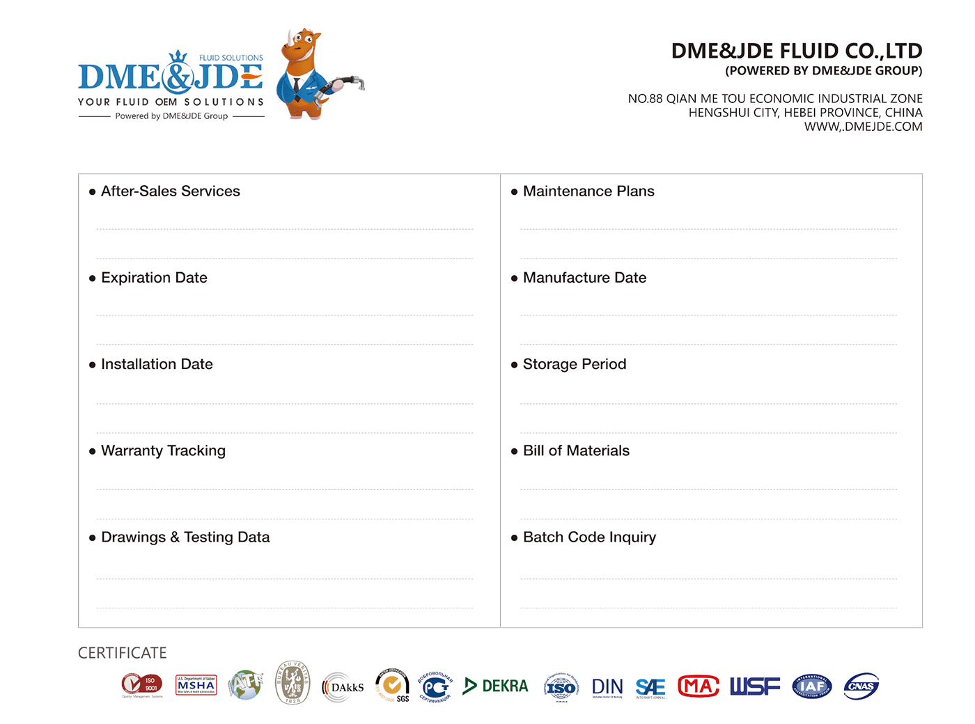 DME&JDE FLUID CO.,LTD