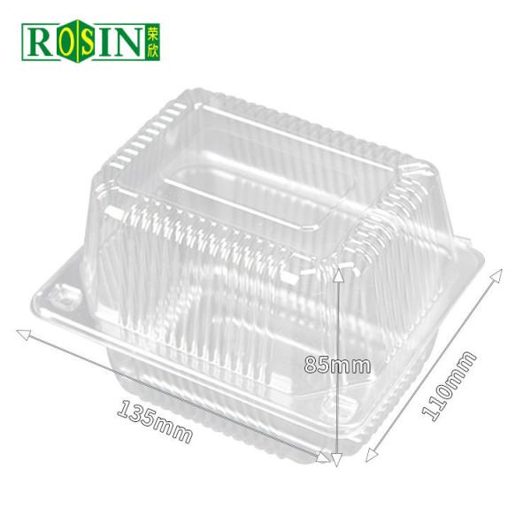 Customized Disposable Pastry Box Square For Lettuce Salad Nuts With Lid