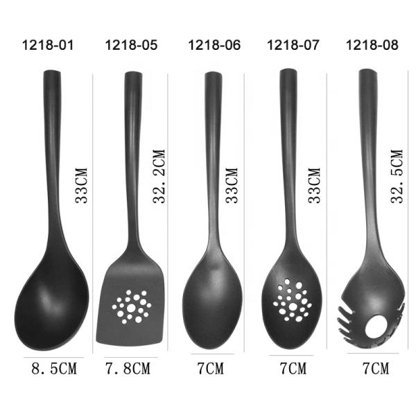 Silk Printing Logo Kitchen Utensil Set Durable Nylon 8-Piece Kitchen Cooking Utensils