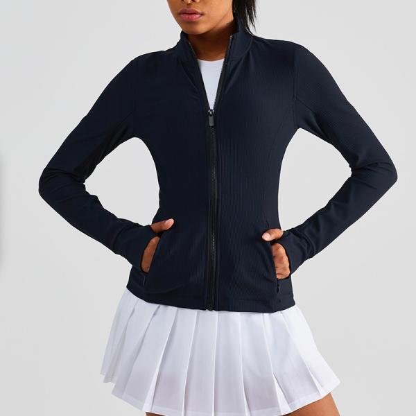 Four Way Stretch Women Zipper Horse Riding Tops Jacket Standing Collar