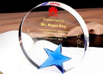 Forma redonda Crystal Trophy Cup, Custume Logo Crystal Glass Awards