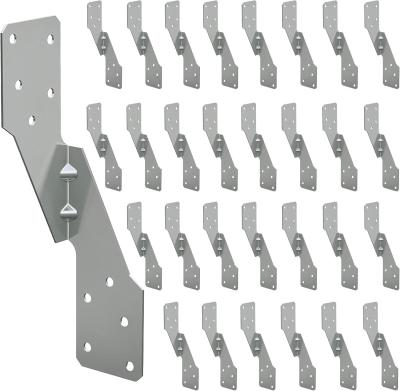 H2.5A 18 Gauge Galvanized Hurricane Tie Brackets 25ct Hurricane Straps