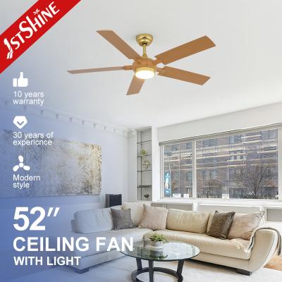52 polegadas de controle remoto de aplicativo Led ventilador de teto fluxo de ar grande Abs lâmina 18w luz