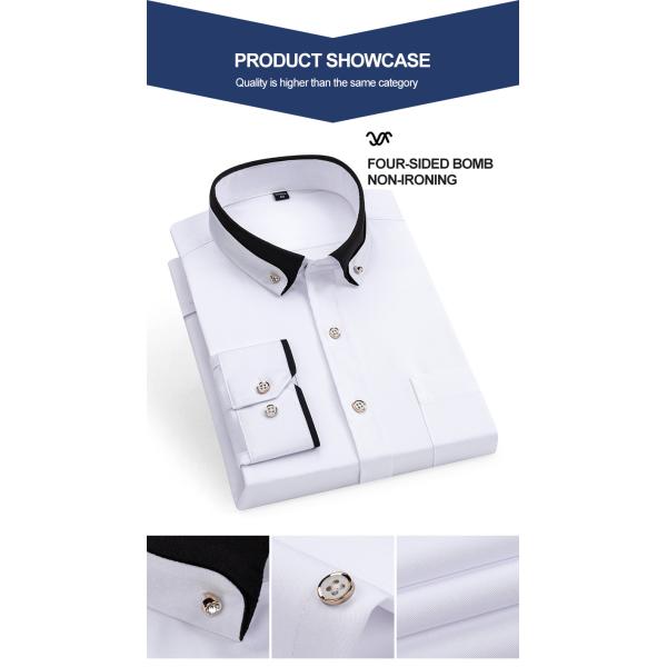 Camiseta de color sólido de cuello doble para adultos para uso informal de negocios en otoño y primavera