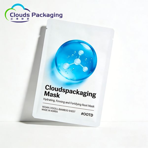 Moisture Proof Sealing Plastic Bag 3 Side Heat Sealed Tear Bag Small Packet for Beauty Facial Mask & Lotion Packaging
