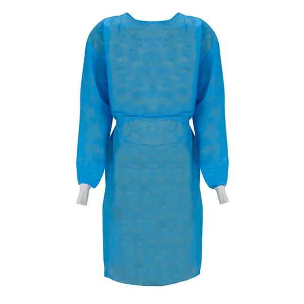 SMS Blue Disposable Isolation Gown , Hospital Visitor Medical Isolation Clothing