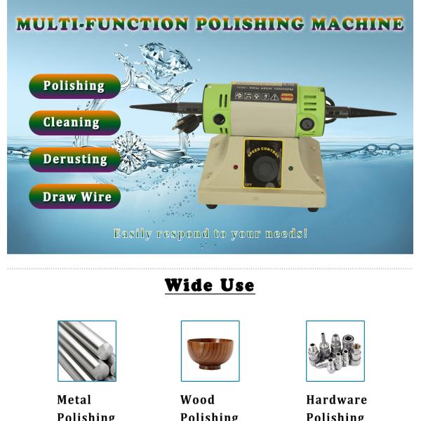 Полировщик верстачно-токарного станка полировщика 480W точильщика столешницы TOKTOS 7200rpm