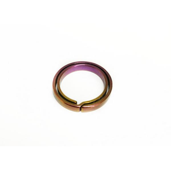 Rainbow Titanium Camping Parts Titanium Key Ring Flexible Keyring Camping Hook