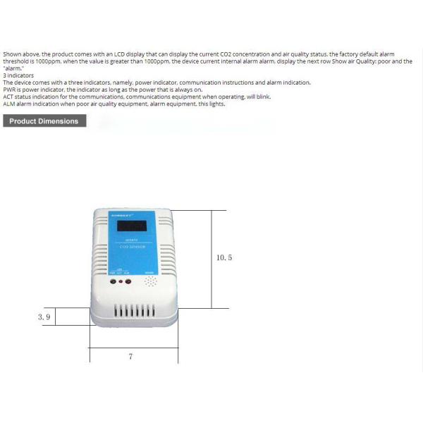 SD5870Bdisplay type indoor air quality infrared CO2 sensor Indoor Air Quality IR CO2 sensor