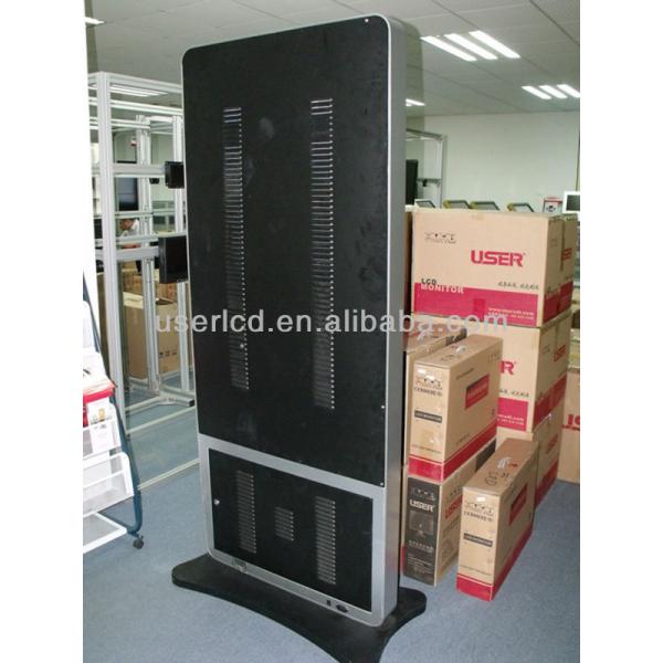 46 Inch Vertical Restaurant Digital Signage Floor Standing Editable Split Screen