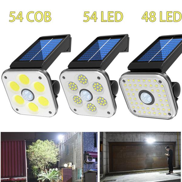 Solar Motion Sensor Wall Light, 54LED Led Solar Light Outdoors Waterproof Solar Power Garden Light