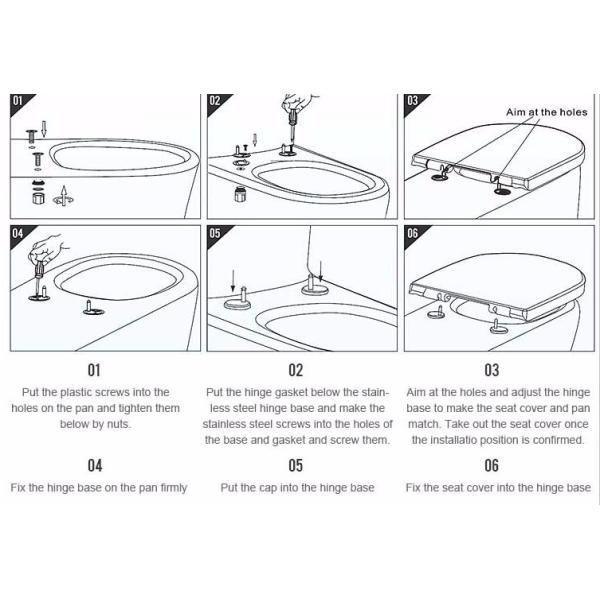 Single flush Toilet / 1 pc Toilet Economic steam room Washdwon