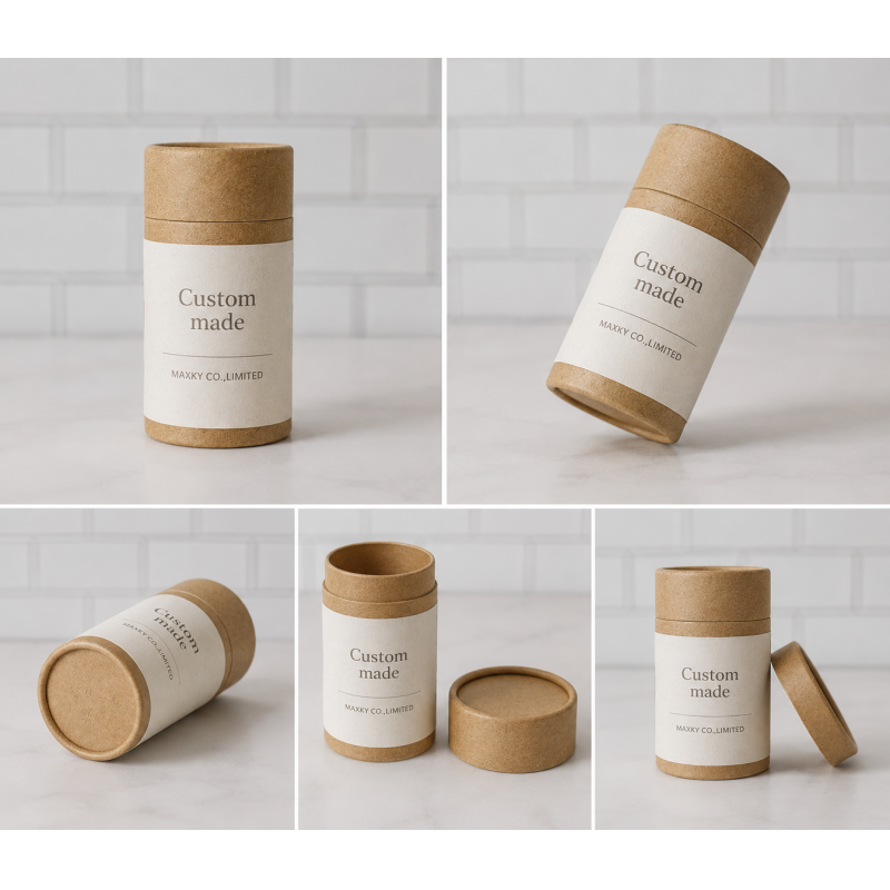 Wholesale and custom food-grade kraft paper packaging tubes and essential oil aromatherapy tubes